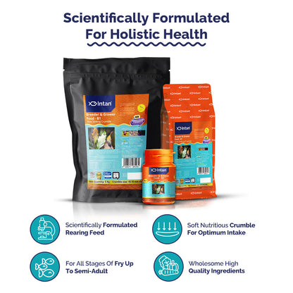Intan pet food products with text highlighting scientific formulation for holistic health on a white background.
