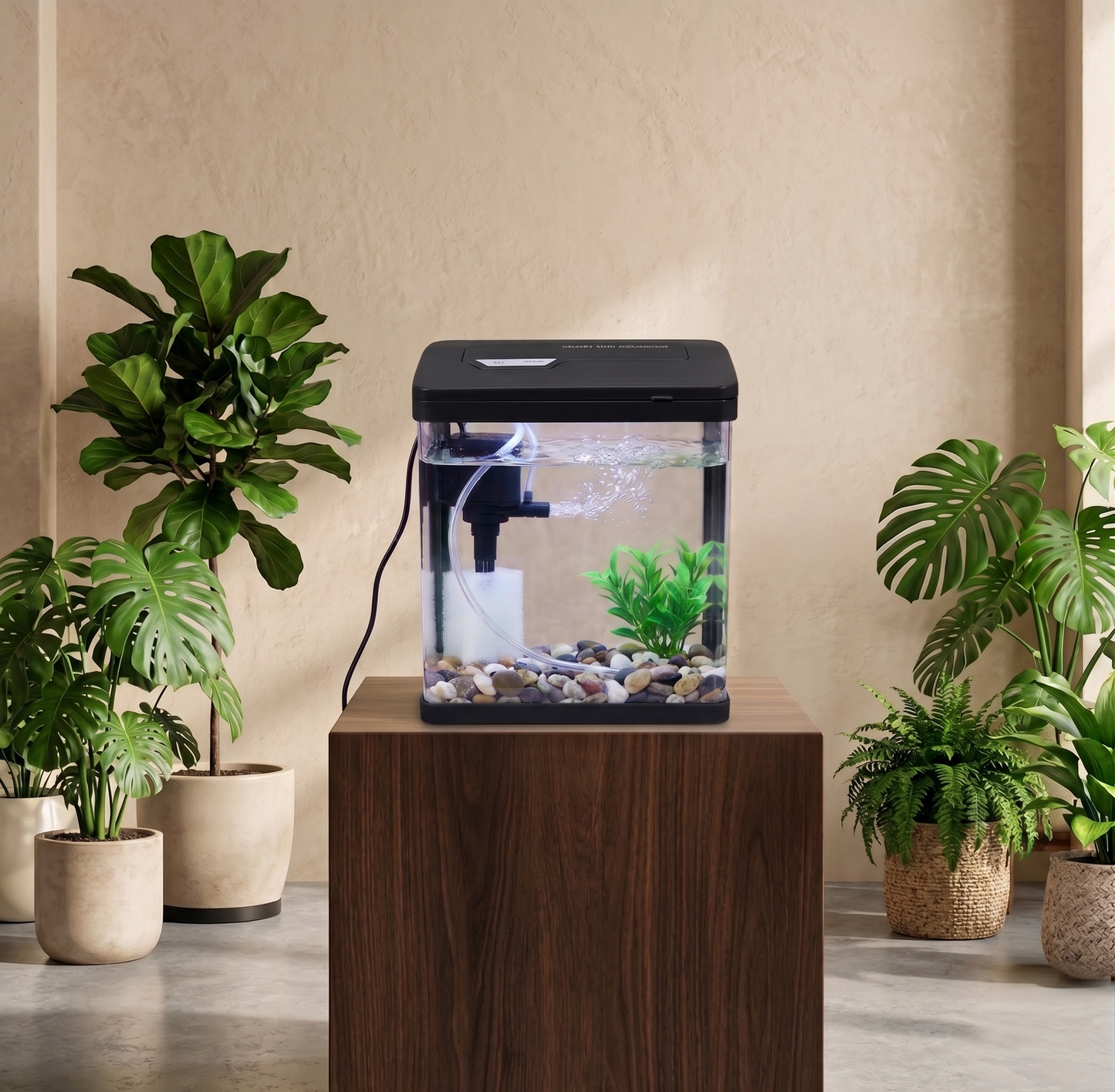 Bluepet BY-240 Smart Scenic Glass Aquarium with LED Light & Filter