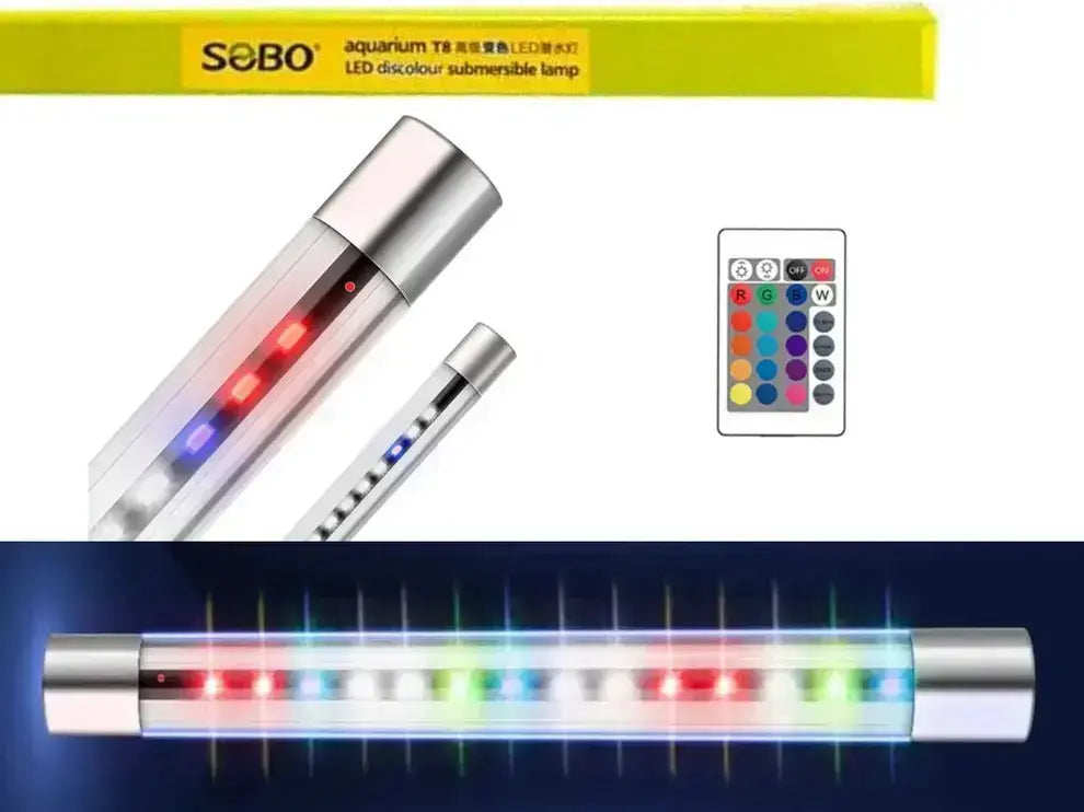 Sobo T4 Series Multi Color Submersible Led lamp with Remote control  T4-580  length : 55cm