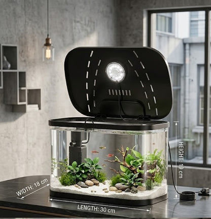 Buy Bluepet TP-360 4K Fashion Aquarium with LED Light & Filter Online 30 x 19 x 18 cm